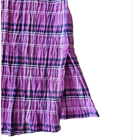 Allison Daley NWT Sz 1X Button Front Plaid Shirt Pink Purple Check Lightweight - Picture 5 of 16